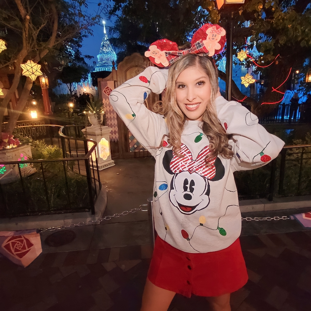 Minnie Mouse Christmas Lights Sweater